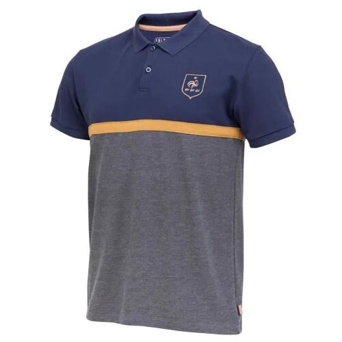 S - Polo - Fff - Collection Officielle - Gris - Manches Courtes - Coton Respirant
