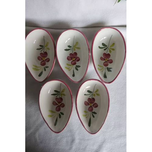 5 Coupelles À Avocat Motif Fleurs Fait Main