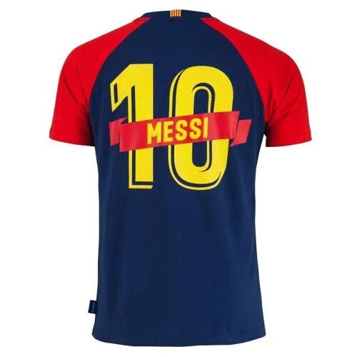 Xxl - T-Shirt - Fc Barcelone - Lionel Messi - Coton - Manches Courtes - Bleu