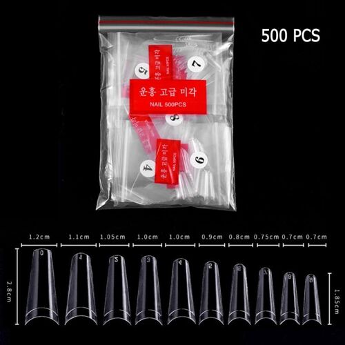 500pcs - Ciseaux À Ongles En Forme De U, Pour Faux-Ongles Blancs, Pince De Manucure, Type Spécial, Coupe-Bordures, Outil De Manucure 