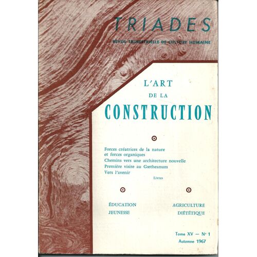Triades N° 1 Du 01/10/1967
