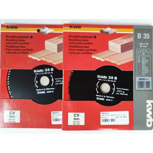 LAME SCIE KWB 150 X 20 X 1,4 MM (90 DENTS)