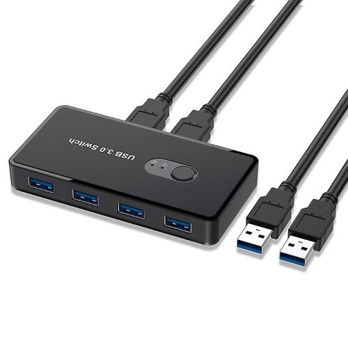 Usb3.0 Commutateur Imprimante Partage Kvm Switcher 4 Ports Deux En Quatre Sur 2 Ordinateurs