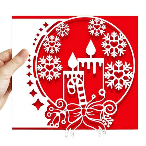 Christmas Snowflake Candle Metal Cutting Dies Stencil Diy Scrapbooking Album Paper Card Template Mold Embossing Craft