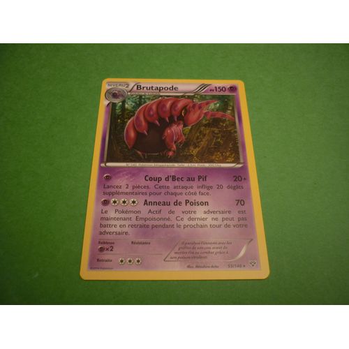 Carte Pokemon Francaise Non Brillante Serie Xy Brutapode 53/146