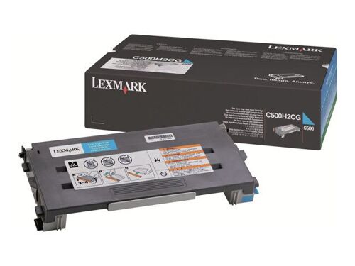 Lexmark - À rendement élevé - cyan - original - cartouche de toner LCCP - pour Lexmark C500n, X500n, X502n