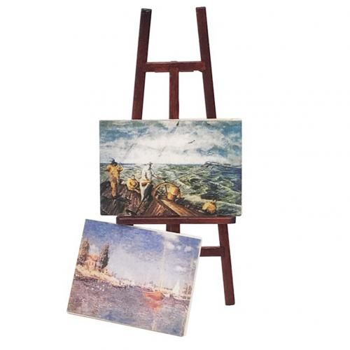 Boîte À Peinture Pour Maison De Poupée, Chevalet De Peinture, Palette, Accessoires De Décoration De Scène Pour Salle D'Art Miniature, Jouets Pour Enfants, 1/12