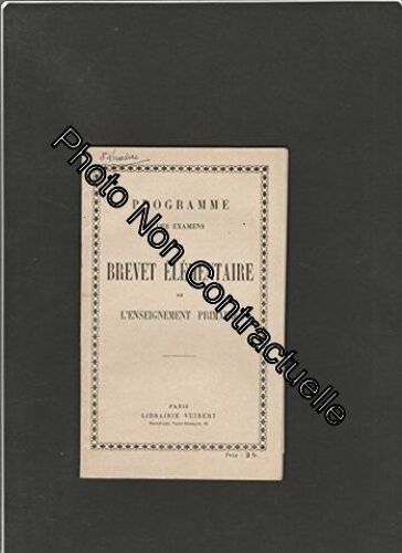 Programme Des Examens Du Brevet Élémentaire De L'enseignement Primaire