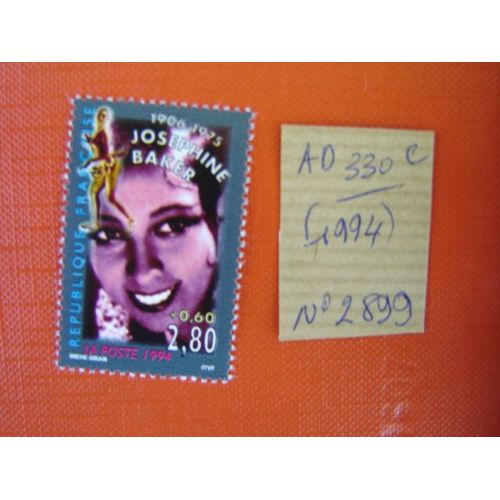 Ad 330 C // Timbre France N°2899 (1994) Neuf " Josephine Baker