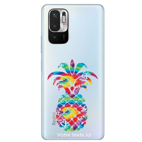 Coque Redmi NOTE 10 5G ananas tie and dye 3 personnalisee