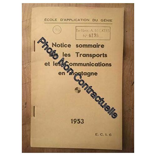 Notice Sommaire Sur Les Transports Et Les Communications En Montagne