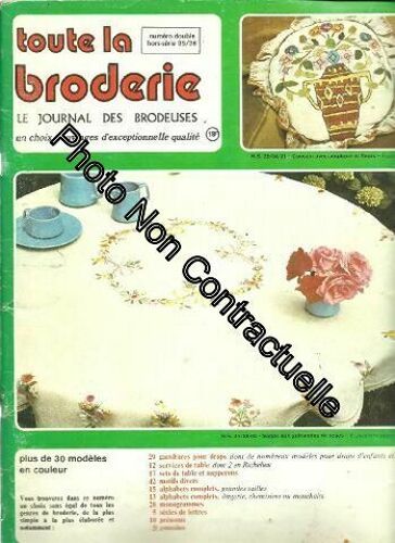 Toute La Broderie Hors-Série 35/36 Draps Services + Sets De Table Motifs Alphabets Monogrammes Coussins