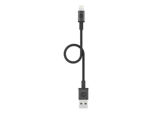 mophie - Câble Lightning - Lightning mâle pour USB mâle - 9 cm - noir
