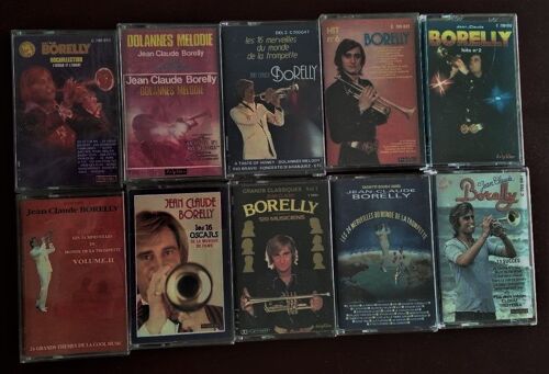Jean Claude Borelli Lot De 10 K7 Cassettes Audio Tape