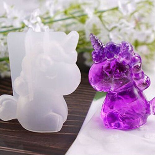 Moule Licorne En Silicone Pour Fonddant, Glaçon, Pudding, Bonbons, Savon, Bougies, Cuisson, Outils De Décoration De Gâteaux