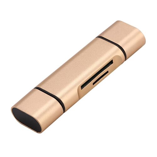 Lecteur de carte Silver Gold Type C Usb 2.0 Mircro Usb Lecteurs de cartes All-in-1