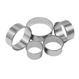 Ensemble De 5 Emporte-Pièces Ronds En Acier Inoxydable Pour Biscuits, Emporte-Pièces De Pâtisserie Circulaire, Moules En Anneau De Cuisson En Métal Pour La Cuisine, Diy
