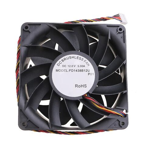 Fd1438b12u Dc 12v 43.2w 6p Ventilateur de refroidissement Serveur Station de travail Refroidisseur Ventilateur 6000rpm