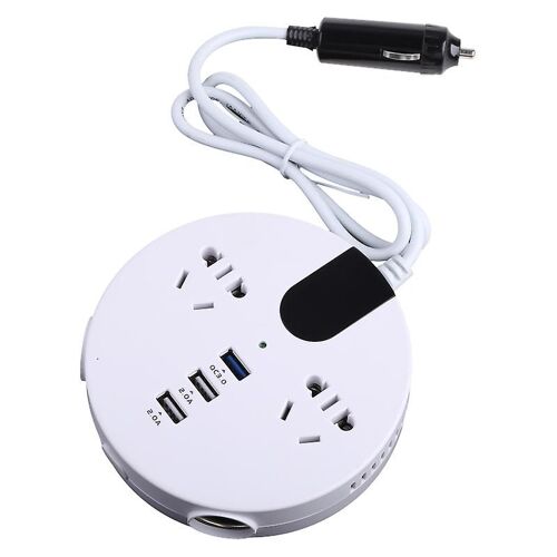 Transformateur de convertisseur automatique 12 / 24v à 220 / 110v avec écran LED Qc3.0 Usb Plug