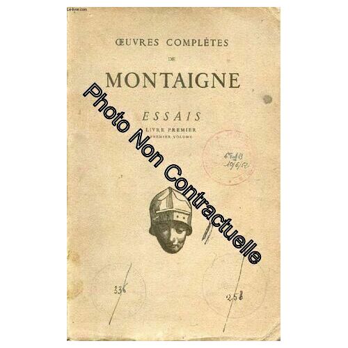 Essais Livre I Chap. I-Xxv