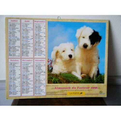 Almanach Du Facteur 1996  (Corse) Thème Chatons Et Chiots