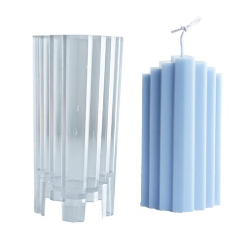 Diy Candle Plastic Mold Iceberg Trapezoidal Buildings Blocks Mould Tool For Soy Wax Mold Scented Candle Making Crafts Supplies