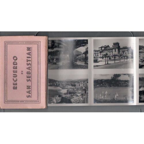Recuerdo De San Sebastian. Pochette De 10 Cartes Noir Et Blanc