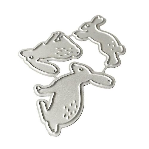 Rabbit Bunny Metal Cutting Dies Stencil Scrapbooking Diy Album Stamp Paper Card Embossing Decor
