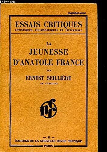 La Jeunesse D'anatole France.