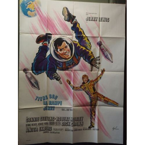 Tiens Bon La Rampe Jerry - 1966 - Affiche Originale Pliée 120 X 160 - Jerry Lewis - Astronaute - Scaphandre