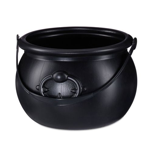 Relaxdays Chaudron De Sorcière Noir Plastique Décoration Halloween Accessoire Déguisement
