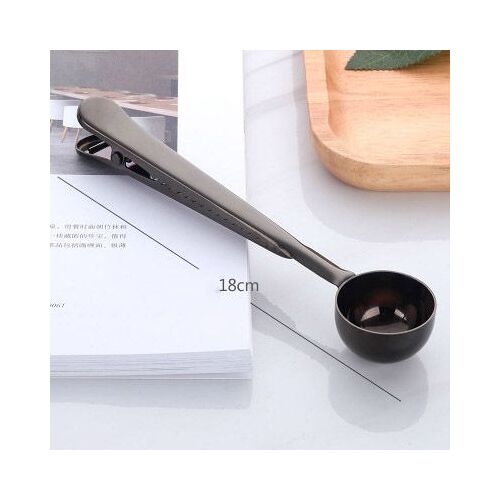 Cuillère À Café Et Pince 2 En 1 En Acier Inoxydable,Pour Fermeture, Accessoire Doré, Fourniture De Cuisine, Contenant Pour Expresso, Décoration