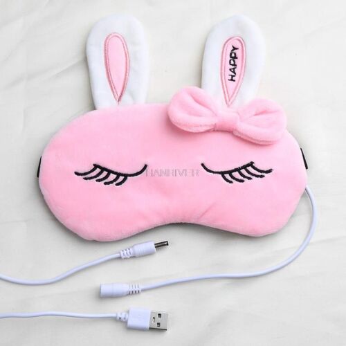 Lapin Rose - Masque Pour Les Yeux À Vapeur Chauffante Usb, Patch Anti Cernes, Masseur Pour Les Yeux, Instituts De Fatigue, Sommeil Chaud