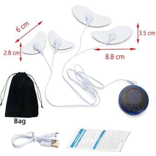 Un Ensemble (4pads) - Appareil De Lifting Du Visage Et Du Cou, Raffermissement De La Peau, Unis Isseur Musculaire Actuel, Appareil De Beauté Pour Les Yeux, Masseur Facial Ems