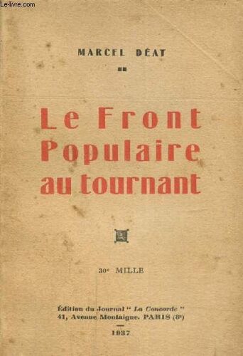 Le Front Populaire Au Tournant