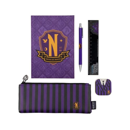 Mercredi - Set Papeterie 5 Pièces Violet