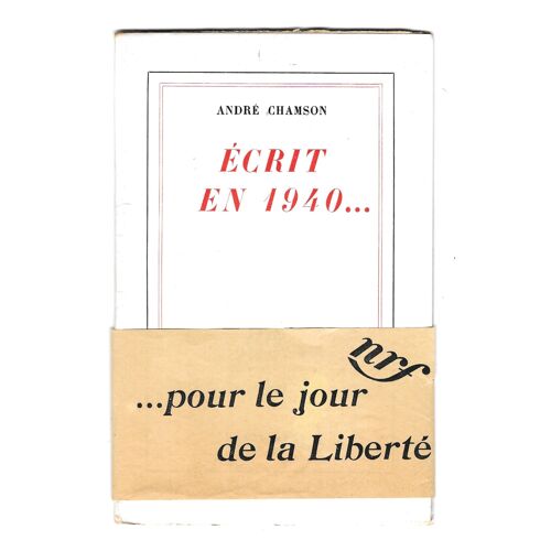 Ecrit En 1940...