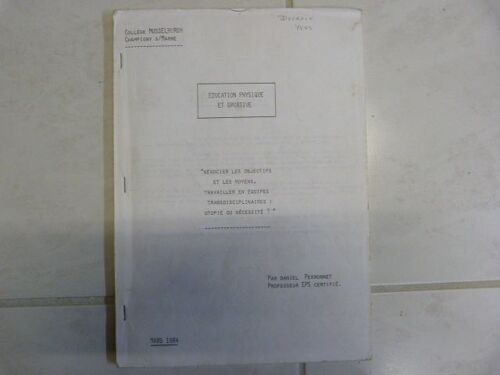 Éducation Physique: Négocier Les Objectifs