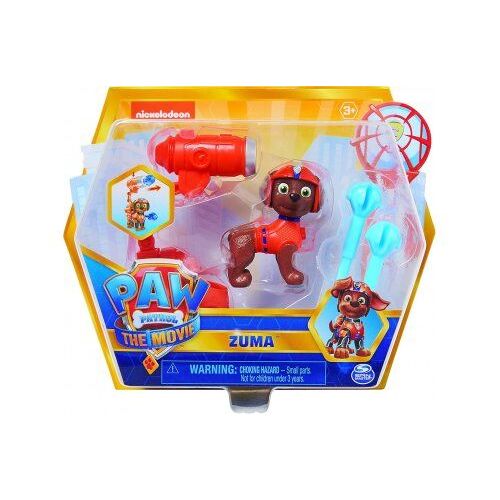 Coffret Pat Patrouille the Movie Chien Zuma Avec Son Et Sac A Dos Transformable - Set Figurine Animaux et 1 Carte Animal - Nouveaute