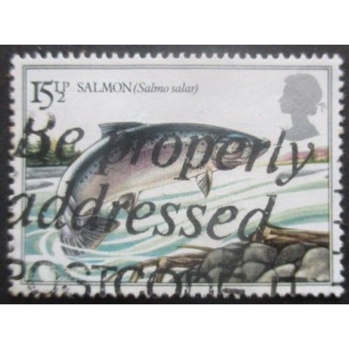 Royaume-Uni N°1067 Saumon Oblitéré