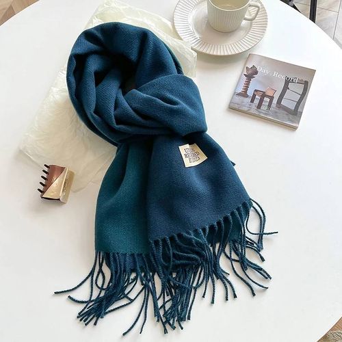 Écharpe En Cachemire De Style Coréen Pour Femme,Foulard De La Présidence,Enveloppes Double Face,Document Solide,Chaud,Hiver,Nouvelle Mode,2023-68x200cm-Dfp022-08