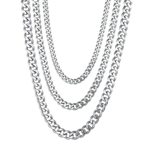 Colliers De La Présidence En Acier Inoxydable Pour Hommes Et Femmes,Lien Cubain Punk,Tour De Cou Jochoker,Mode Hip Hop,Accessoires De Bijoux De Fête,3.5-7mm De Large-3.5mm-50cm