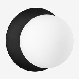 Applique Murale En Fer Et Cristal Anine Noir Ø15 Cm