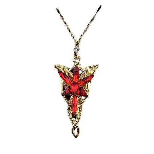 Film Entourant Le Collier Pendentif Fée Princesse Gris Twilight Star,Cadeau Idéal Pour Les Amis,Cadeau De Remise Des Diplômes,Cadeau De Fête Des Mères--Red