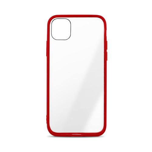 Coque semi-rigide Color Edge pour iPhone 12/12 PRO - contour rouge