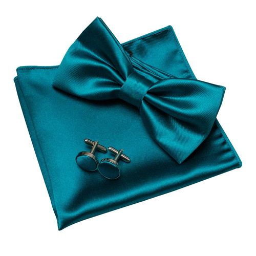 Eastepic Ensembles De N?uds Papillon Pour Hommes Comprenant Des Boutons De Manchette Exquises Et Des Mouchoirs Doux Accessoires Brillants En Satin Pour Hommes Lors Des Mariages--6