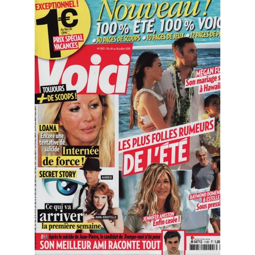 Voici / 10-07-2010 N°1183 : Megan Fox (2p) Jennifer Aniston (1p) Cristiano Ronaldo (1p) Zazie (1p)