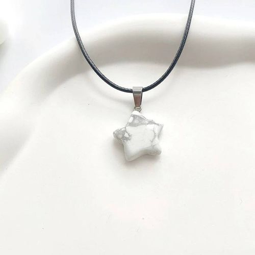 Collier Pendentif En Pierre Naturelle Pour Femme,Cristal Hexagonal,Quartz Rose,Opale,Étoile,Fluorite,Lapis,Pendule Bullet,Cadeau Bijoux,Tendance--Hzs-260-17