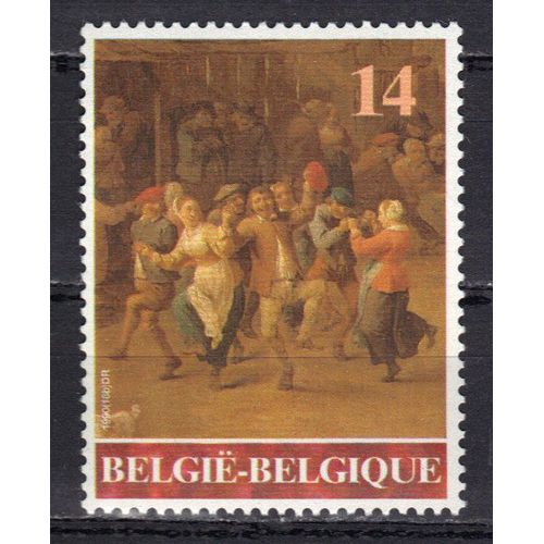 Belgique 1990 : Oeuvre D'art Belge À L'étranger : Tableau De David Teniers 2, Le Jeune (1610-1690) : "Les Danseurs" - Timbre 14 F. Neuf **