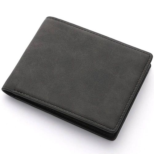 2023 Nouveau Portefeuille Hommes Court Dollar Clip Zipper Simple En Cuir Souple Lger--K3225 Black